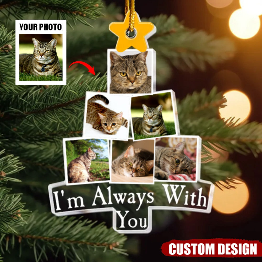 Photo Memorial Christmas Tree - Personalized Acrylic Photo Ornament