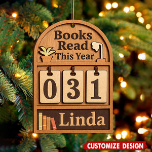 Book Counter Ornament, Books Read This Year Gift, Book Lover Gift, Bookshelf Decor, Bookish Library Decor, Bookworm, Reading Challenge Gifts