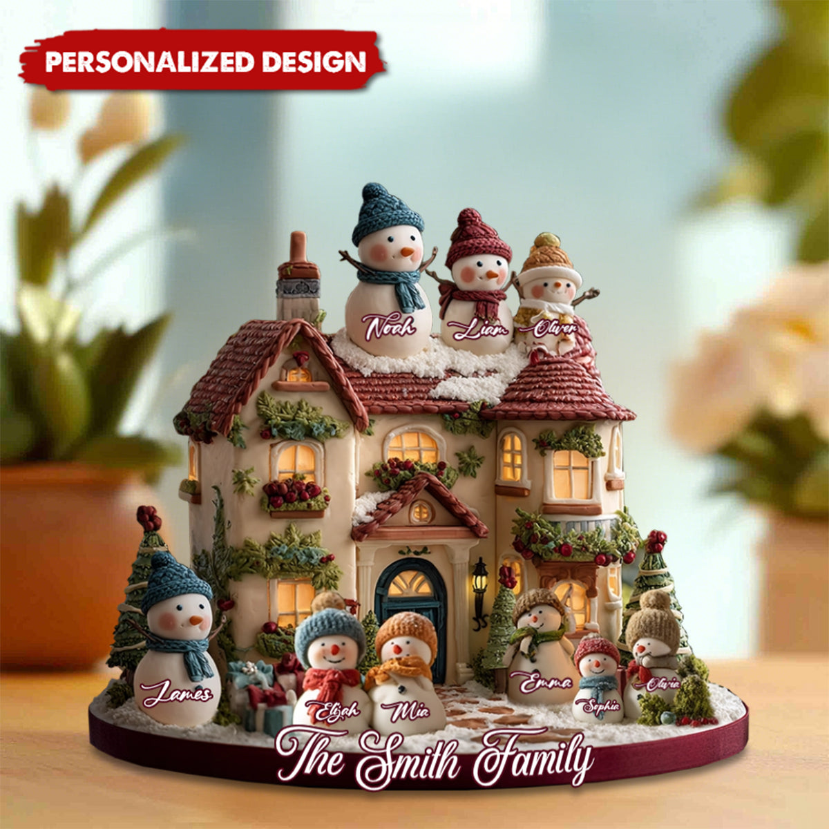 Christmas Time - Personalized Family Custom Shaped Acrylic Plaque