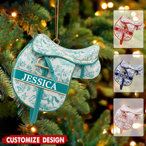 Personalized Saddle Christmas Ornament - Gift For Horse Lovers