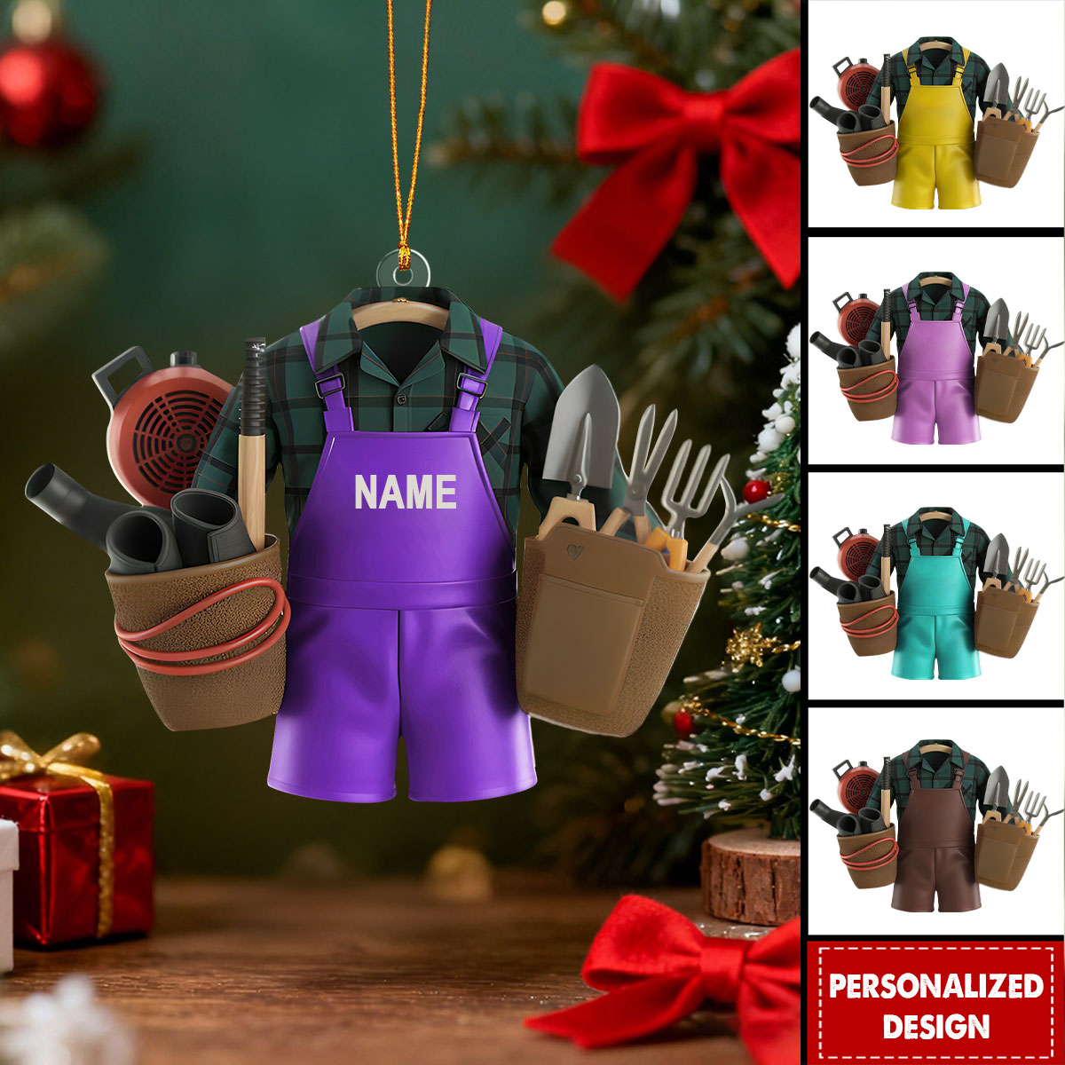 Personalized Garden Tools Christmas Ornament Gift for Garden Lovers