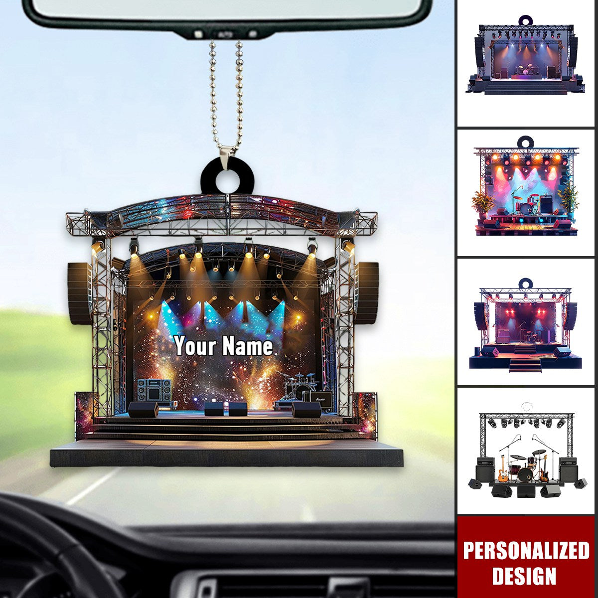Personalized Music festivals/Concert Car Ornament-Gift For Music Lovers