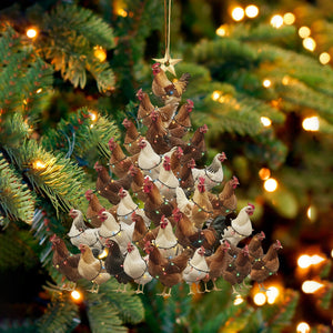 Funny Chicken Christmas Tree Ornament