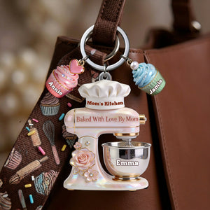 Baking Mom Acrylic Tag Keychain - Personalized Gifts For Mother