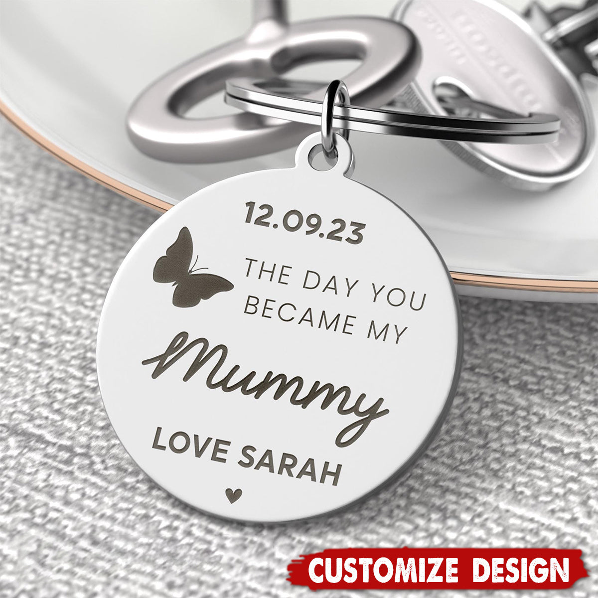 Day You Became My Mummy Keyring - Mother's Day Gift For Mom Grandma