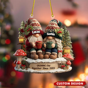Personalized Going Old Together Couple Christmas Ornament, Custom Couple Decor, Anniversary for Husband Wife
