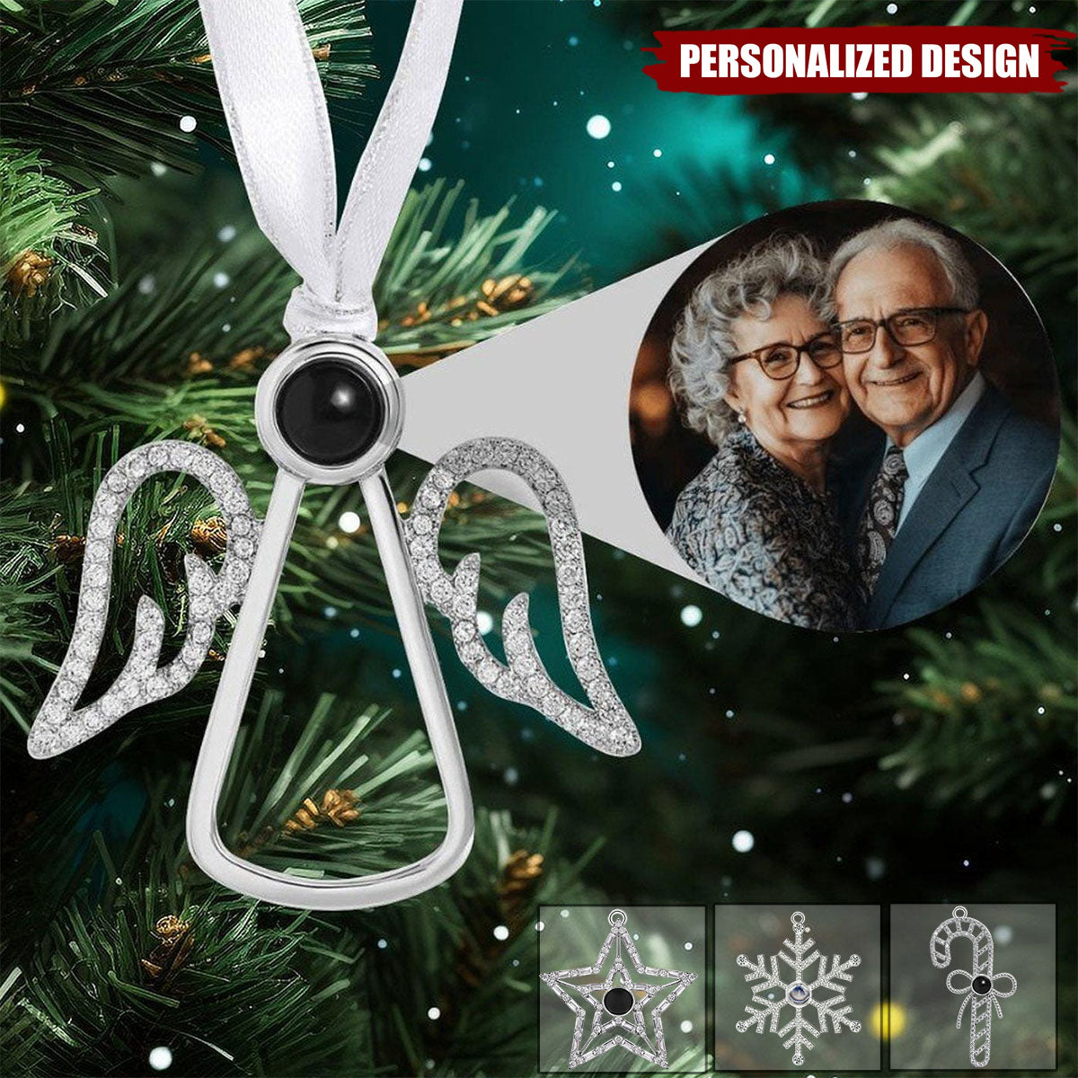 Personalized Pet Photo Projection Ornament for Christmas