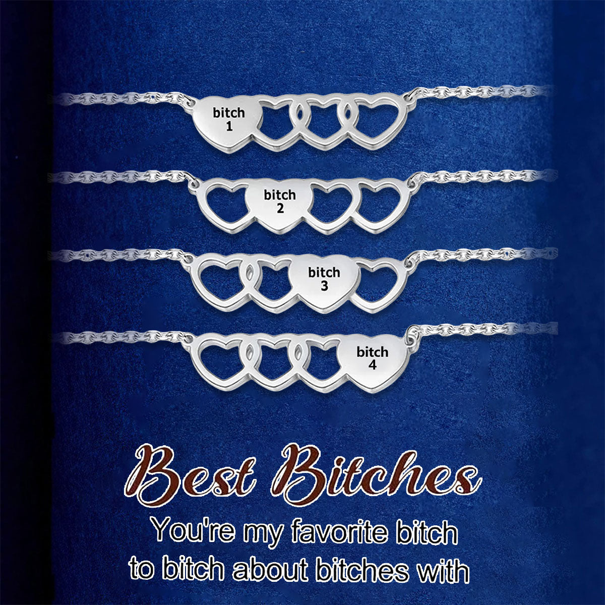 For Friend-You're My Favorite B*ch Heart Set Bracelet