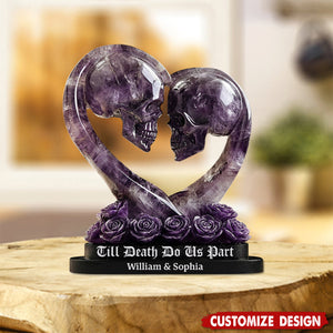 Till Death Do Us Part - Personalized Couple Shaped Acrylic Plaque