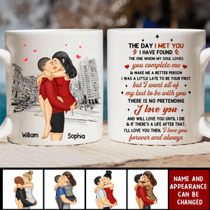 I Love You Forever And Always - Personalized Coffee Mug - Gift For Couple