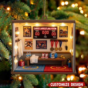 Personalized Wrestling Christmas Ornament - Gift For Wrestler, Wrestling Players Keepsake