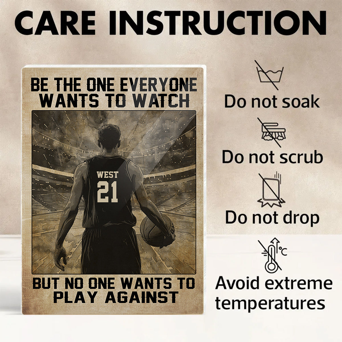 Personalized Basketball Acrylic Plaque-Gift For Basketball Lovers