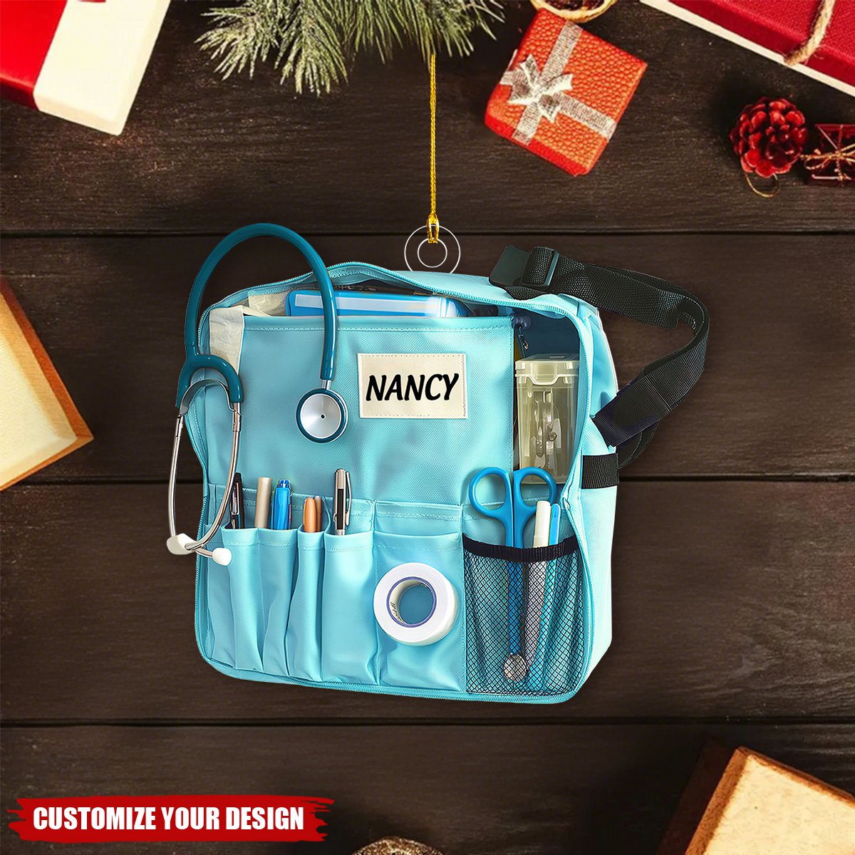 Personalized Nurse Christmas Ornament, Custom Gift for Nurse