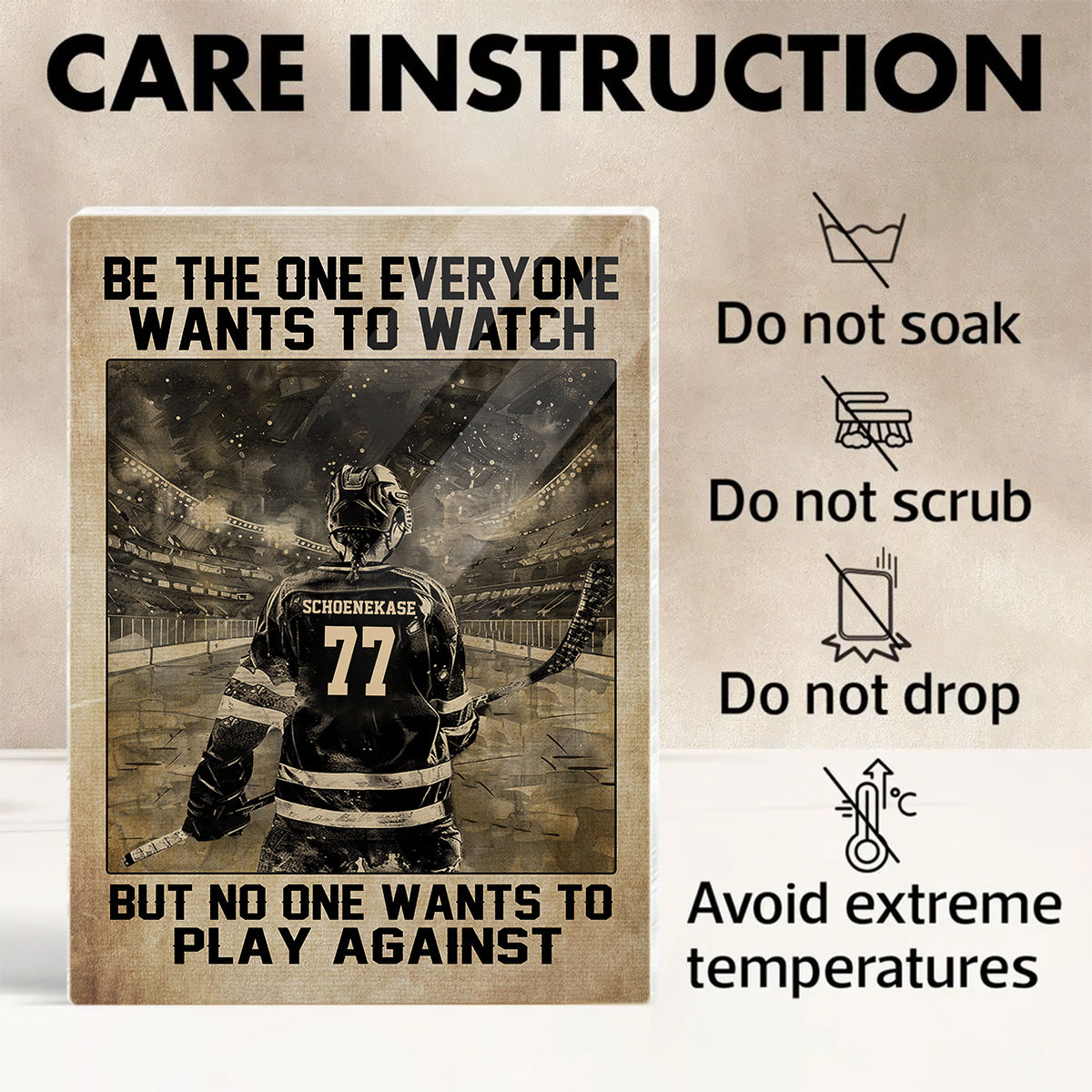 Personalized Hockey Acrylic Plaque - Gift For Hockey Lovers