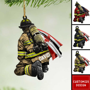 Personalized  Firefighter Christmas Acrylic Ornament - 2024 New Release