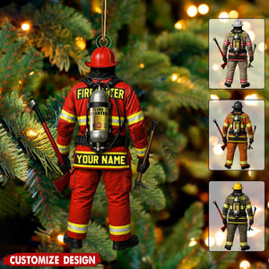 Personalized Firefighter On Duty Christmas Ornament - Gift For Firefighter Fireman New