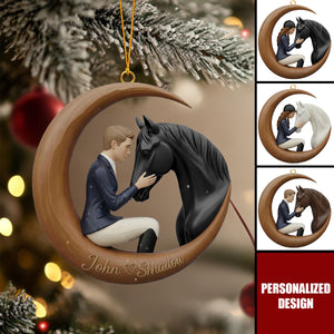 Personalized Horse Rider Christmas Ornament