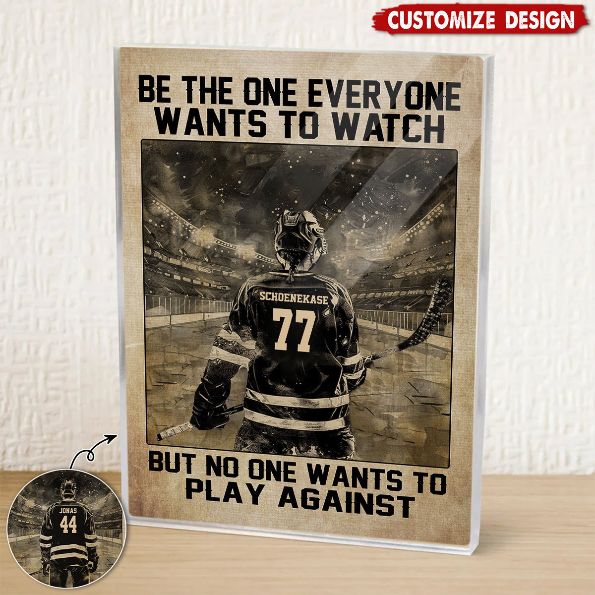 Personalized Hockey Acrylic Plaque - Gift For Hockey Lovers