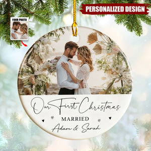 Personalised 1st Christmas as Mr and Mrs Ornament
