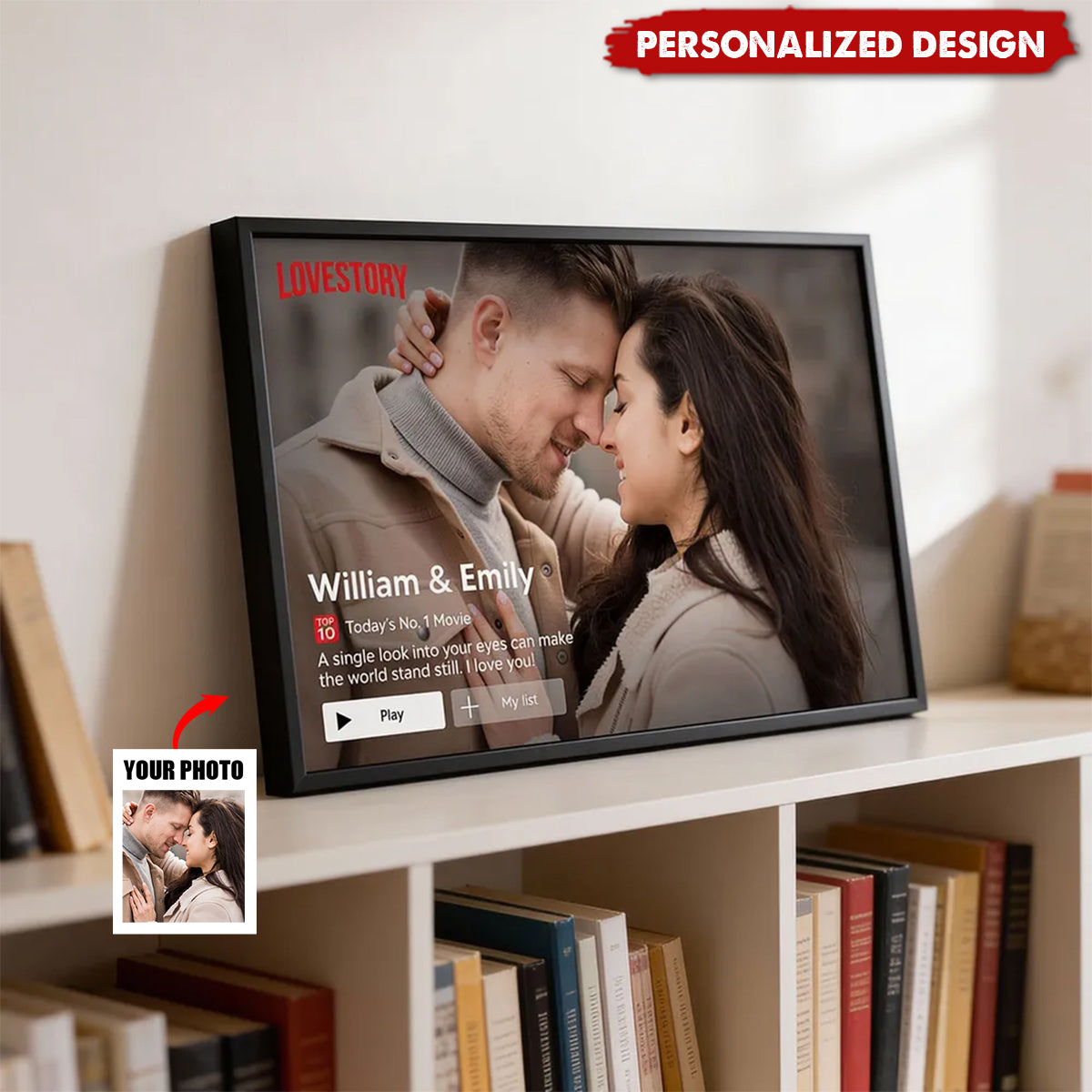 Couple Romantic Love Story-Personalized Poster-Anniversary Gift For Him, For Her