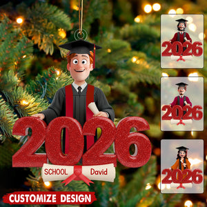 Personalize Graduate Christmas Ornament - Gifts For Graduates