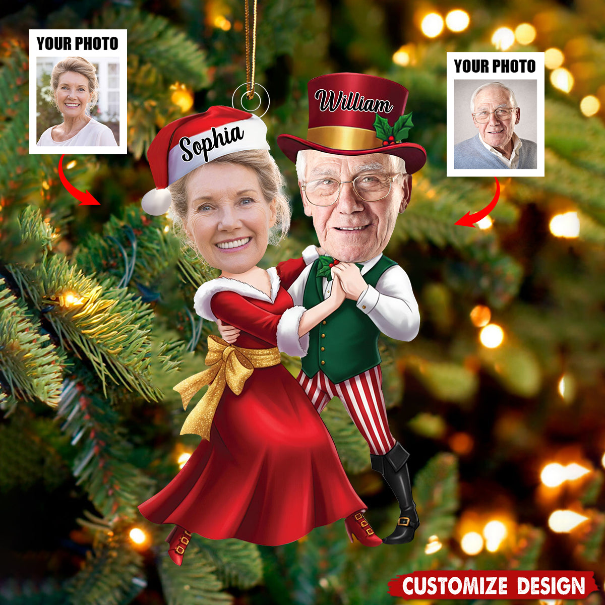 Personalized Dancing Ornament - Gift For Couple