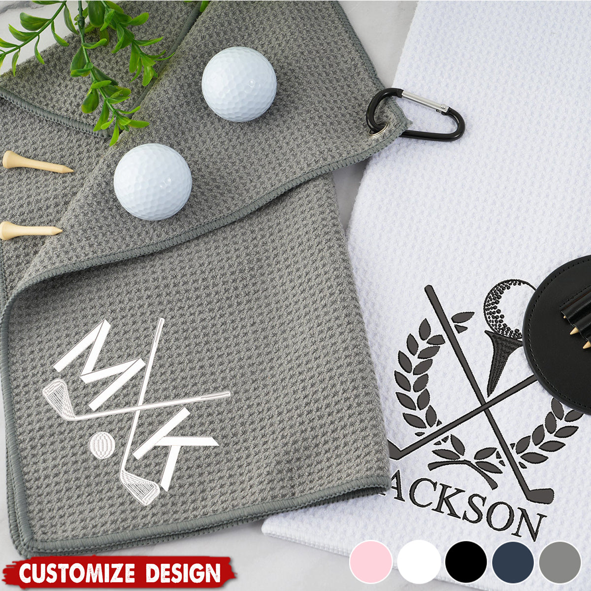 Monogrammed Golf Towel-Personalized Golf Towel-Gift for Family Friend
