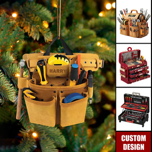 Personalized Toolbox Christmas Ornament, Gift for Handyman, Mechanic, or Tool Lover