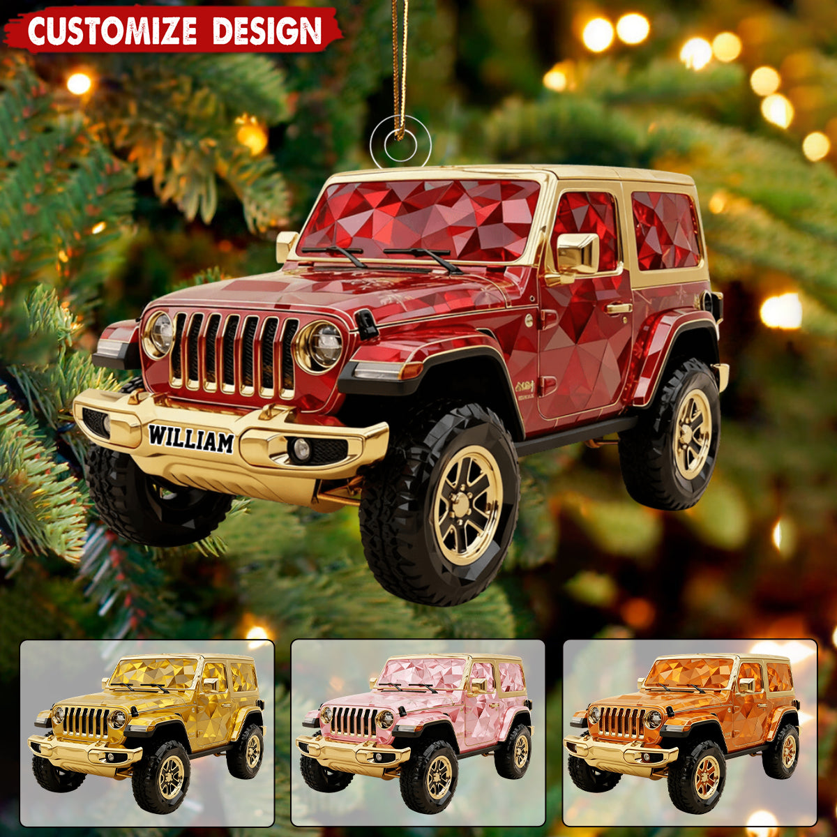 Personalized Jolly Off-road Ride Christmas Ornament - Gifts For Off-road