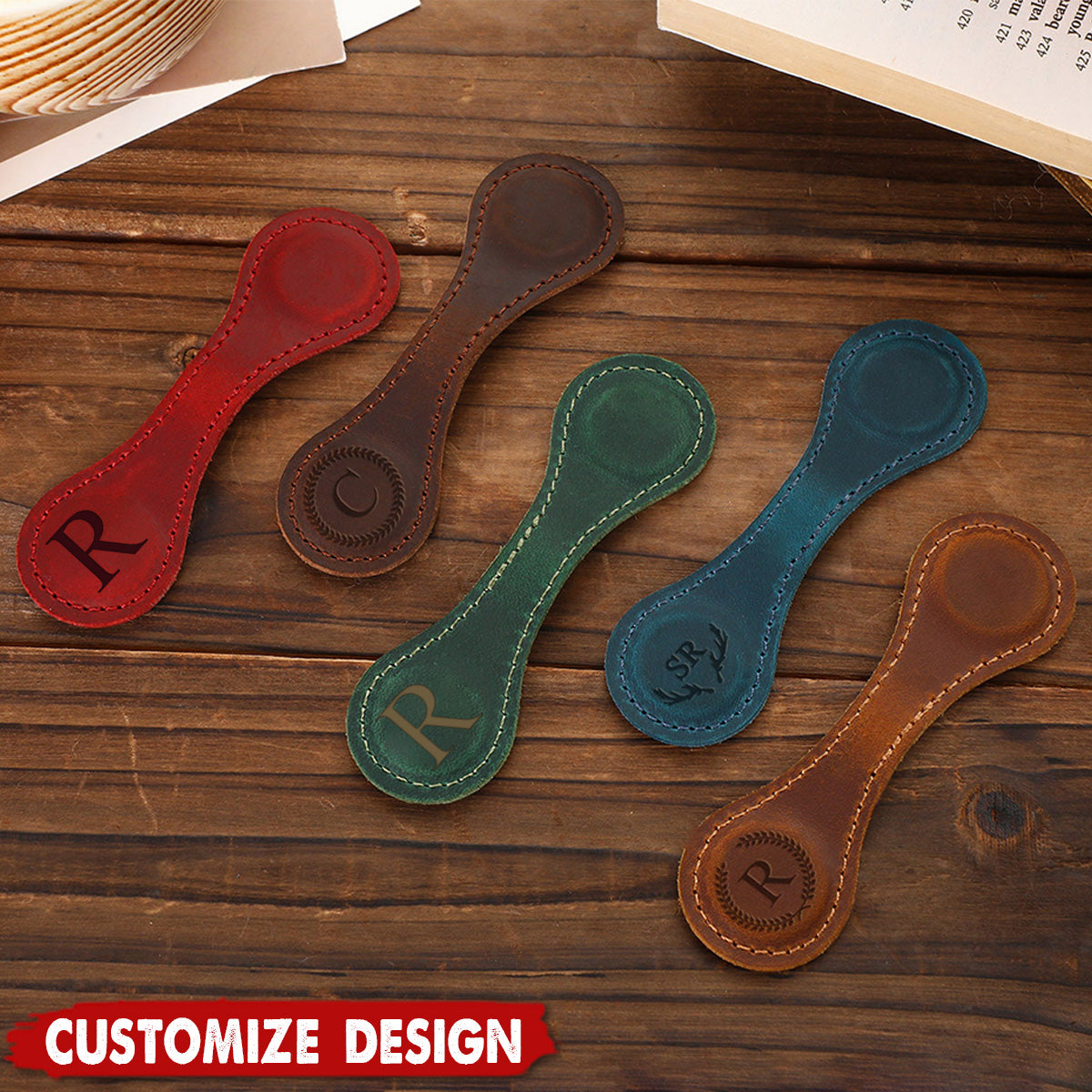 Personalized Leather Magnetic Bookmark - Reader Lover Gifts