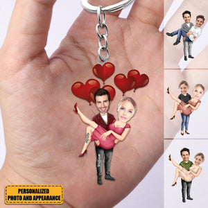 Personalized Photo Acrylic Keychain - Valentine's Day Gifts For Couples