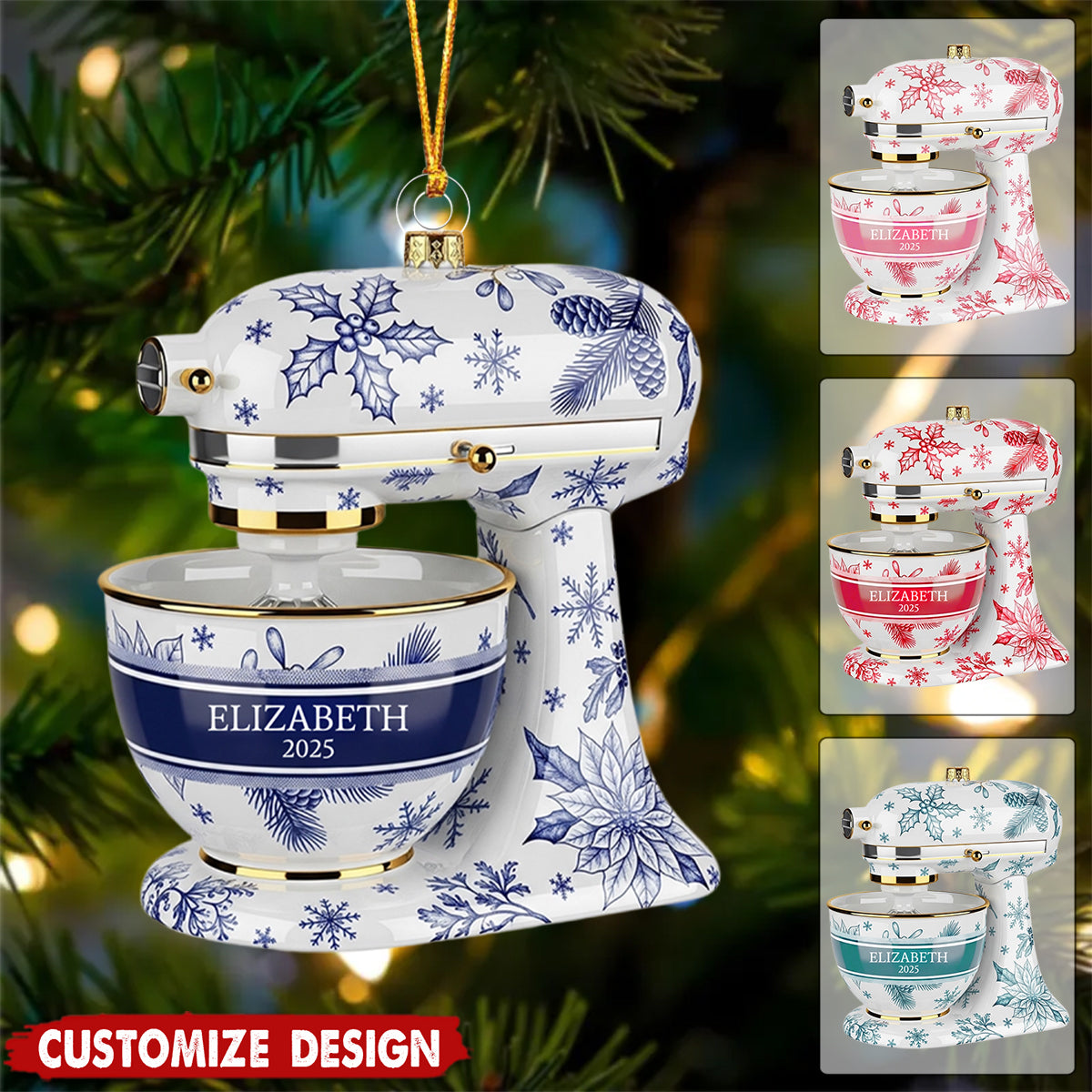 Baking Mixer Christmas Ornament Personalized Gifts For Bakers
