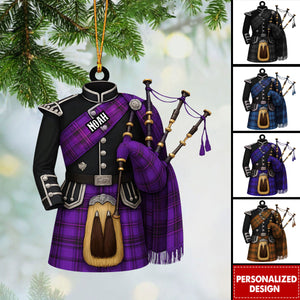 Personalized Bagpipe Christmas Ornament