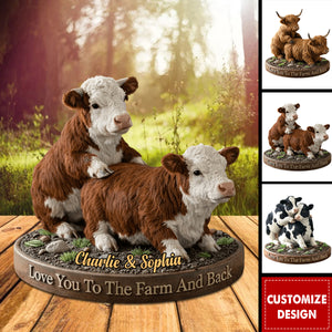 Personalized Naughty Cow Couple Acrylic Plaque - Gift For Couple