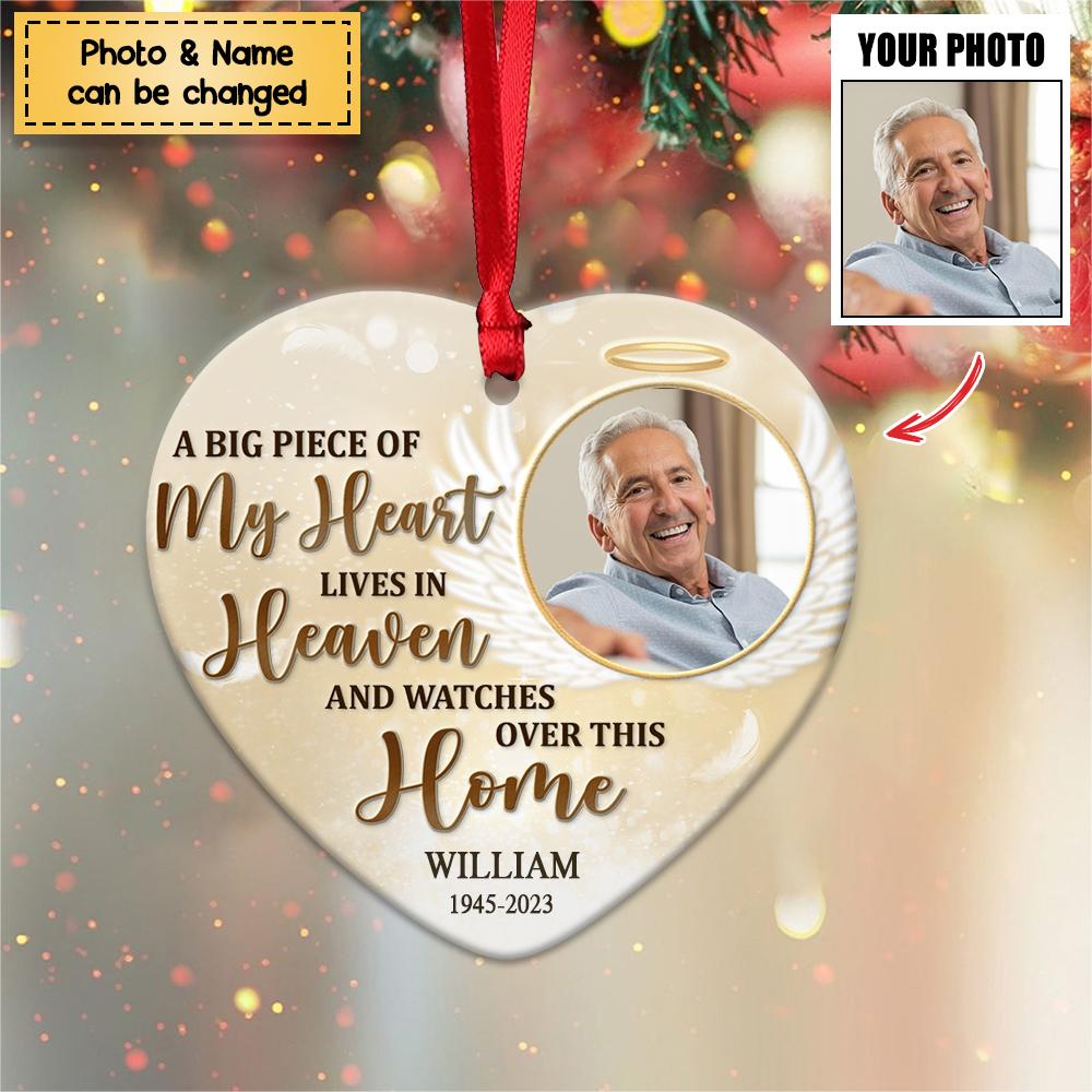 Your Wings Were Ready But My Heart Was Not - Memorial Personalized Custom Ceramic Ornament