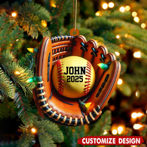 Personalized Softball Christmas Ornament-Gifts For Softball Players