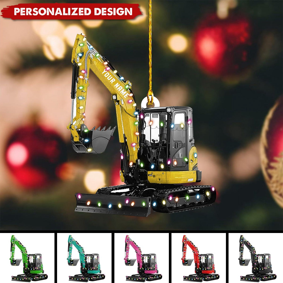 Personalized Excavator Heavy Equipment Ornament-2024 New Release