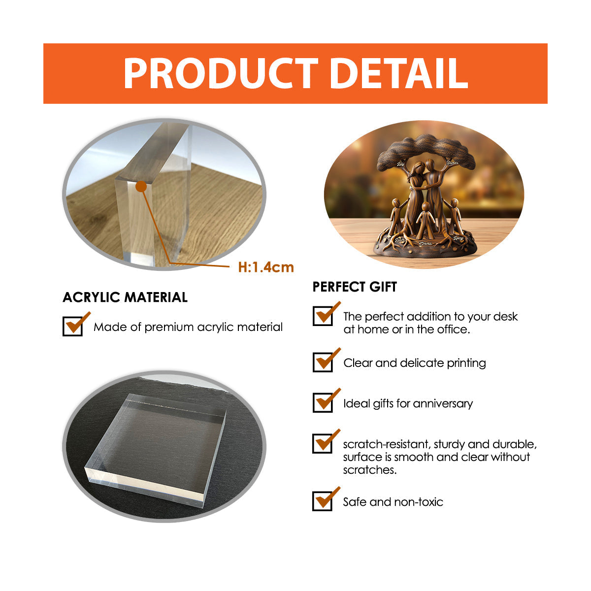 To Us You're The World - Personalized Family Shaped Plaque