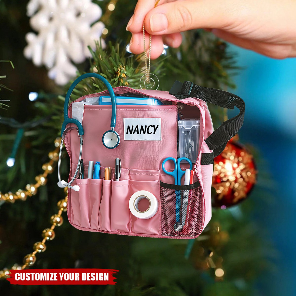 Personalized Nurse Christmas Ornament, Custom Gift for Nurse