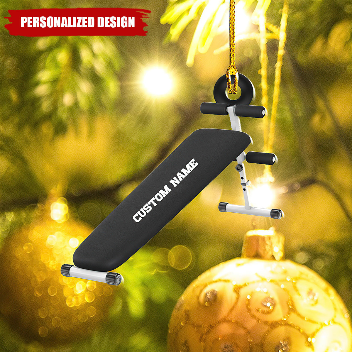 2024 New Release Personalized Exercise Bench Ornament-Gifts For Gym Lover