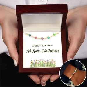 No Rain No Flowers Four-Leaf Clover Bracelet