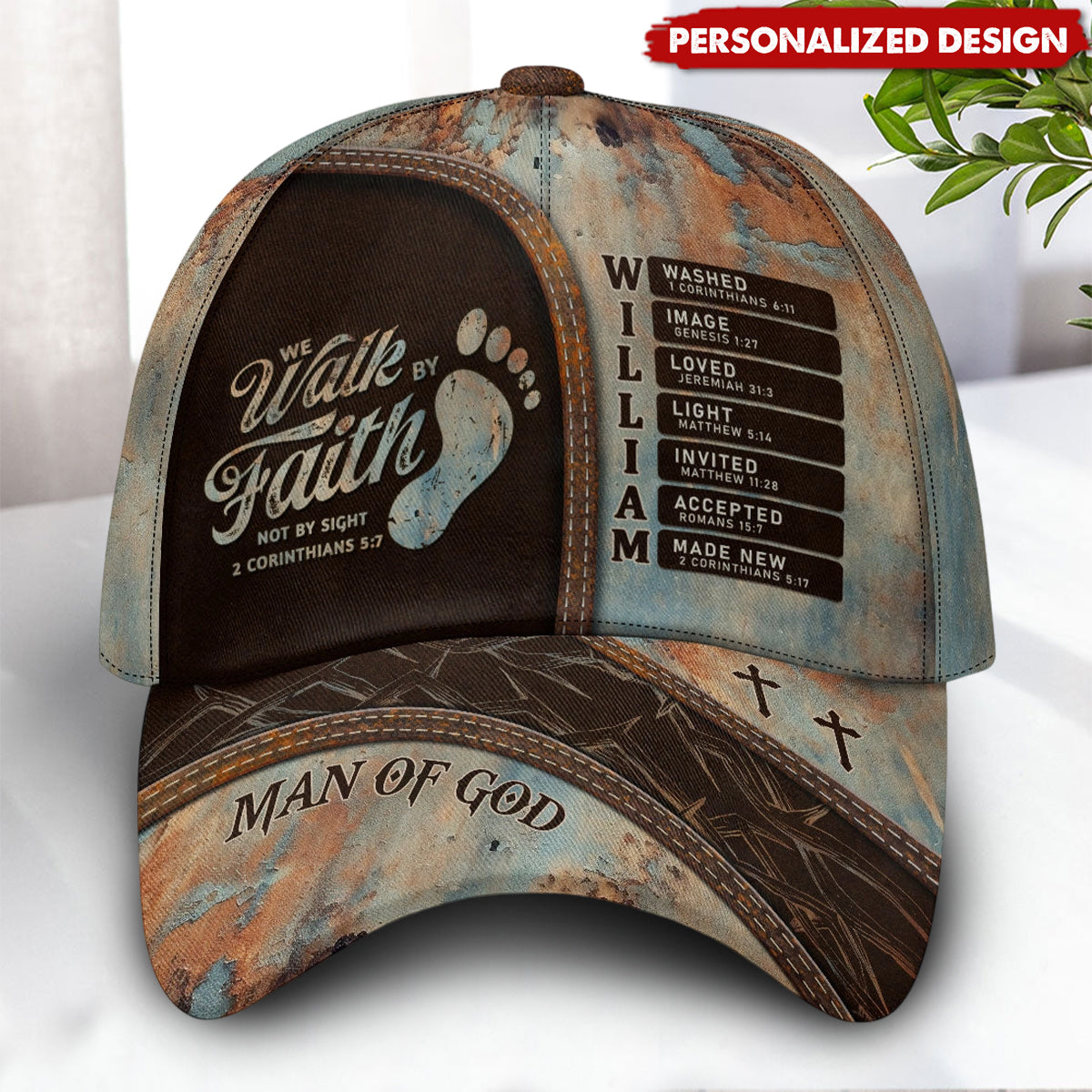 We Walk By Faith Not By Sight-Personalized Classic Cap