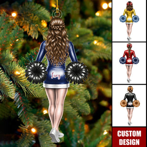 Personalized Cheerleader Girl Ornament- Gift For Cheerleaders