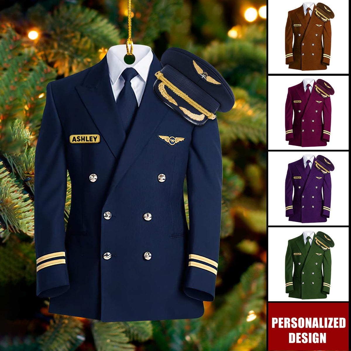 Personalized Pilot Uniform Ornament-Gift For pilot