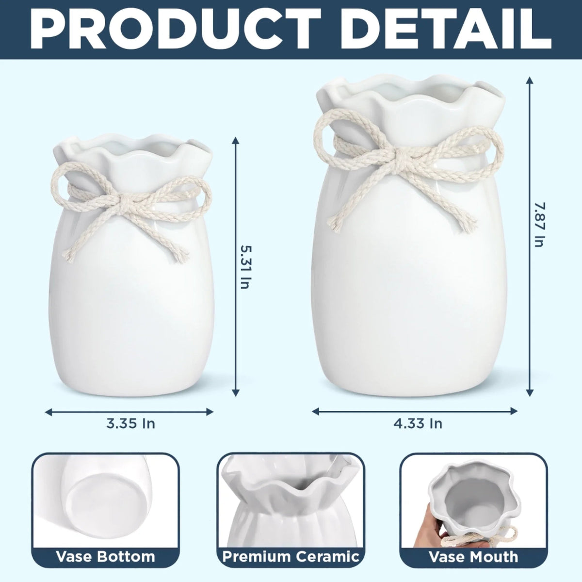 Personalized Flower Vase With Ribbon - Personalized Mother's Day Birthday Gifts For Daughter - You Carry Love So Beautifully