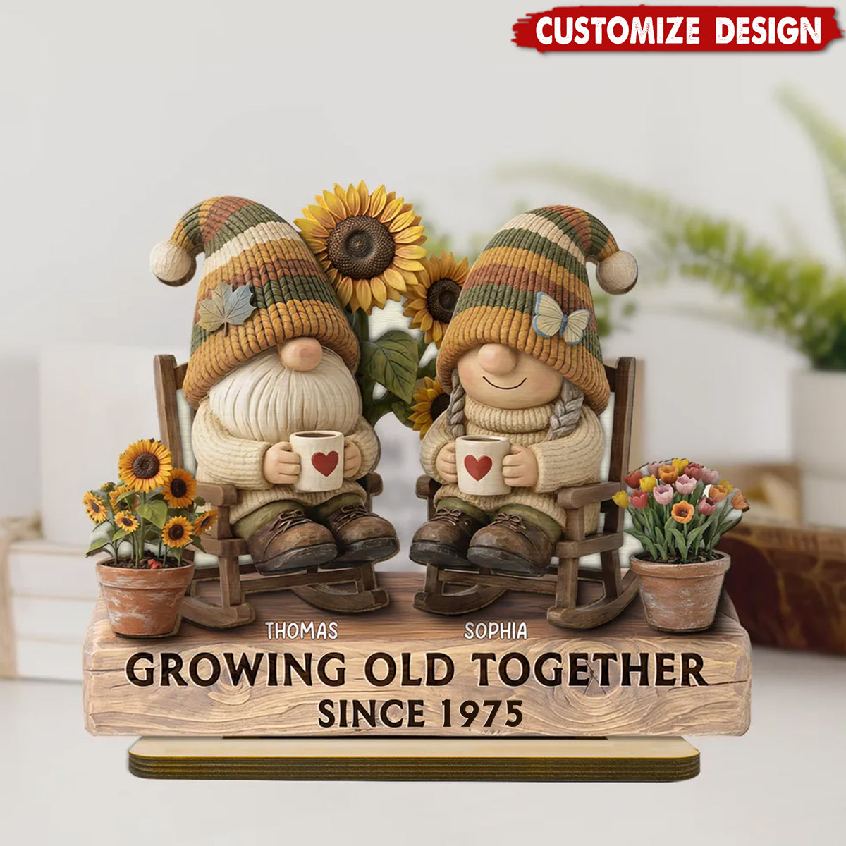 Couple Grow Old Together - Personalized Wooden Plaque - Perfect Gift Couple