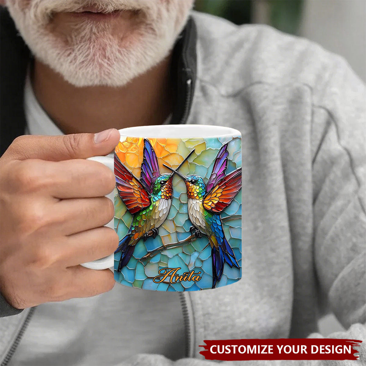 Couple Hummingbird - Personalized Hummingbird Coffee Mug