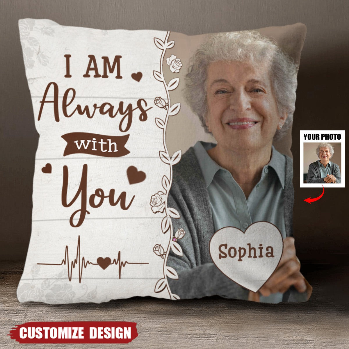 Personalized Photo Pillow - Memorial Gift For Family, For Pet