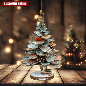 Merry Christmas Book Lovers - Personalized Book Ornament