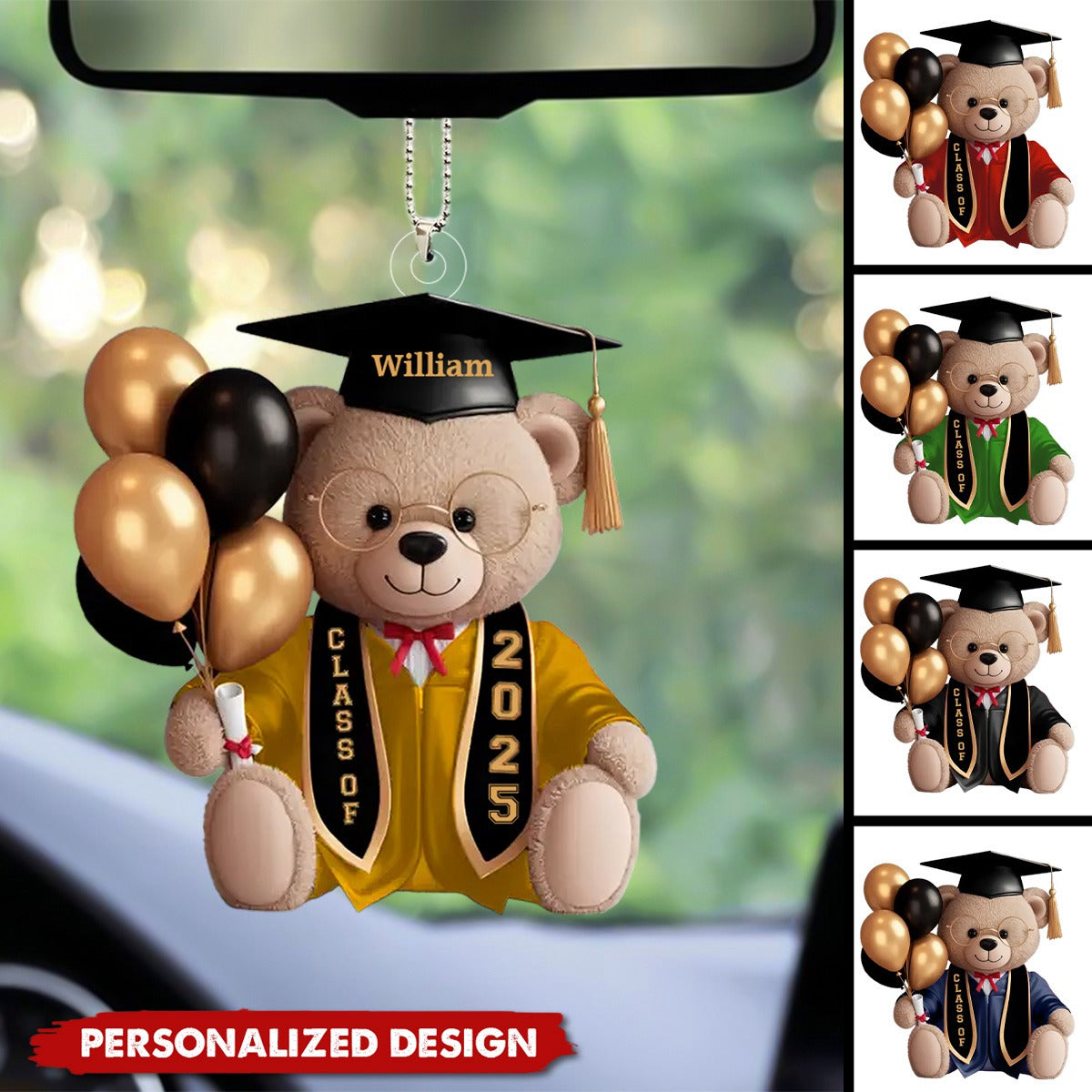 Time To Soar-Personalized Car Ornament-Graduation Gift For Family Or Friends